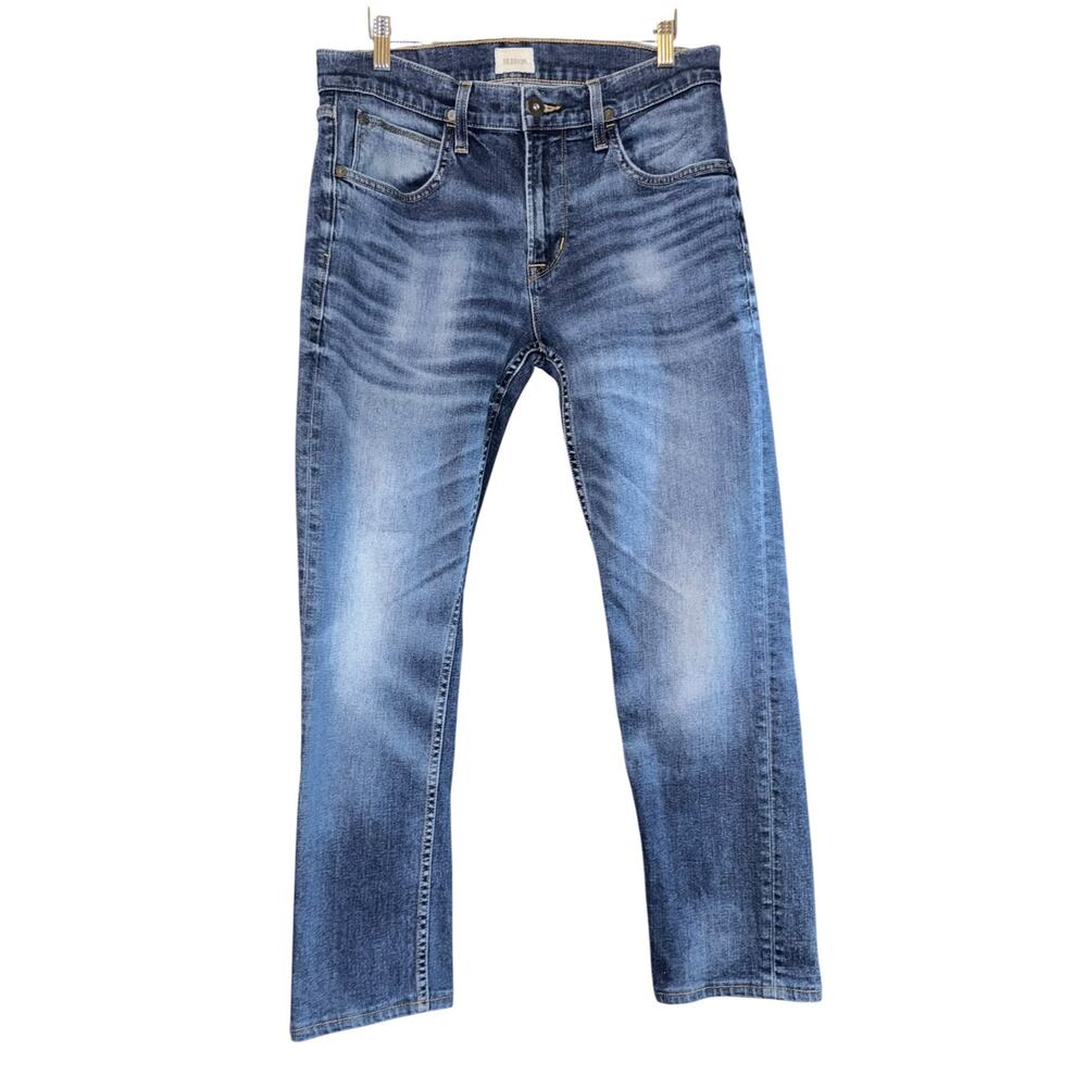 Hudson Blake Slim Straight Jeans Size 31 Medium Wash Denim Stretch Streetwear